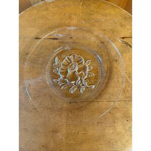 Camellia Crystal flower Saucer by the Jeanette Glass company (6714)